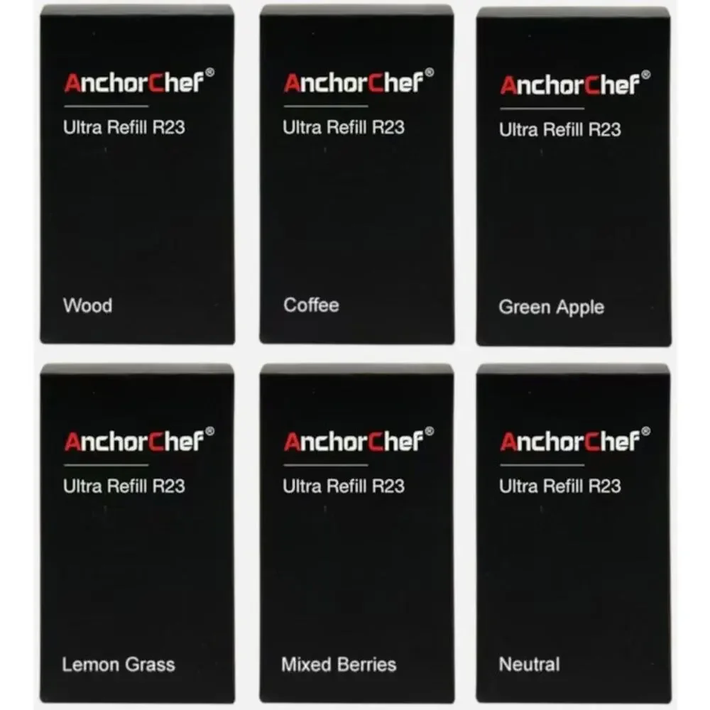 AnchorChef Ultra Refill R23 Cocktail Aroma Refills 6 Flavor Set Sealed